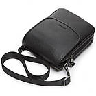 Шкіряна чоловіча сумка-месенджер через плече чорна Tiding Bag TD-23433, фото 4