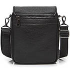 Шкіряна чоловіча сумка-месенджер через плече чорна Tiding Bag TD-23433, фото 5