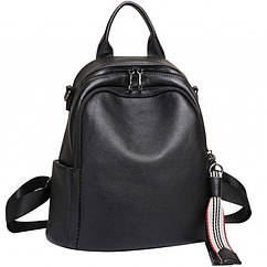 Шкіряний жіночий рюкзак міський чорний Olivia Leather 6711