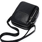 Чоловіча шкіряна сумка-барсетка через плече чорна Bexhill BX-09164, фото 7