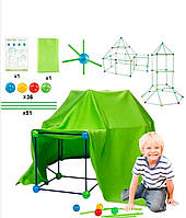 Дитячий Розвивальний Конструктор 3D Будиночок/Місячна Палатка Ігрова для дітей Будиночок із тунелем, Шатер, вігвам