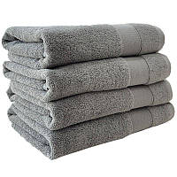 Набір Рушників Махрових для рук і обличчя (Бавовна) Lovely Svi 4 шт: 50 x 90 см Сірий (480523)