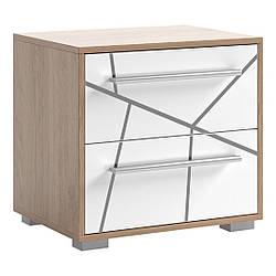 Стильна приліжкова тумбочка з двома шухлядами 50 см у дитячу кімнату для школяра підлітка Тоні Світ Меблів