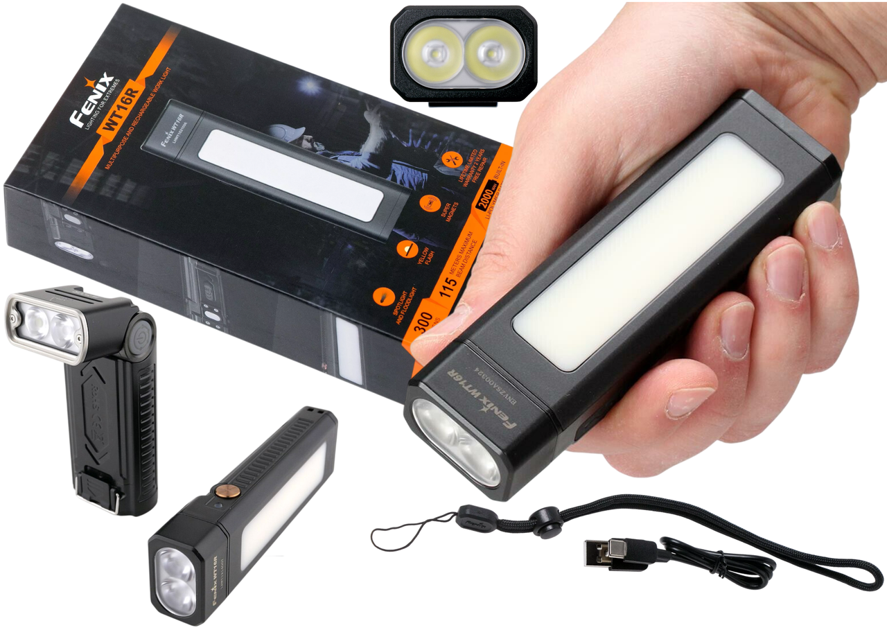 Fenix WT16R | Потужний та компактний EDC магнітний ліхтар з яскравістю 300 люмен, довгою автономністю та швидкою зарядкою