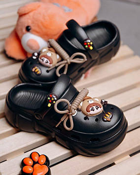 Дитячі крокси black ДЛ7090