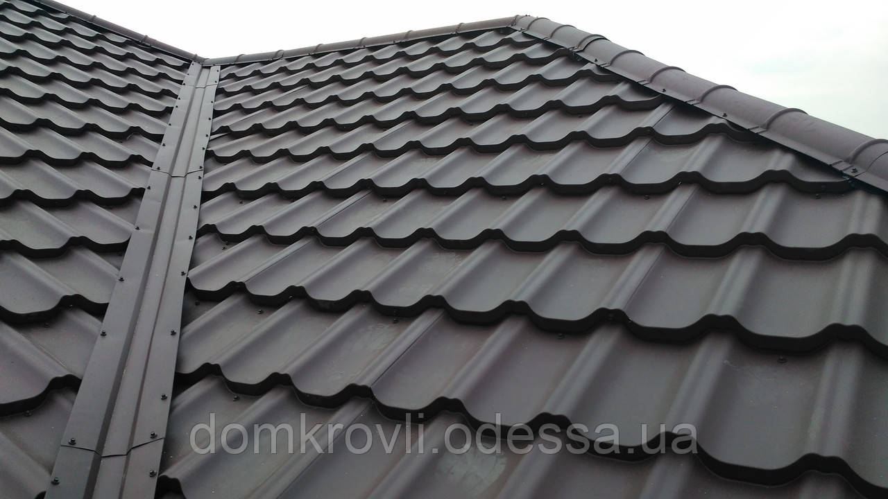 Модульна металочерепиця Венеція (Venecja) з покриттям D-Matt Німеччина шоколадний (8017)