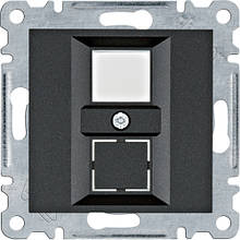 Лицьова панель Hager Lumina, RJ12/RJ45, чорний (WL2323)