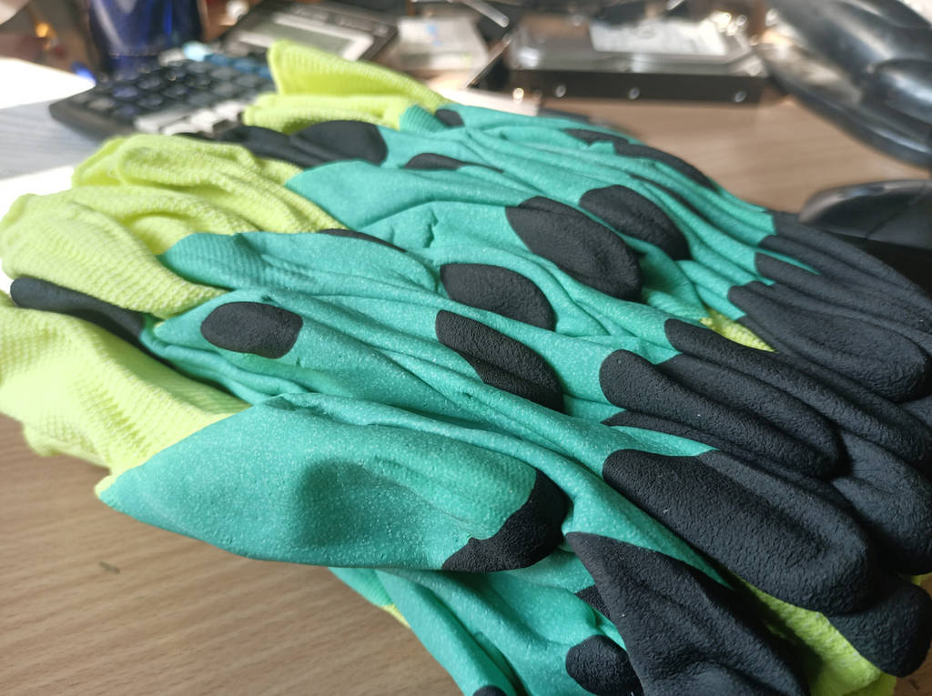 Рукавички робочі прогумовані з ( палець пінка посилений) 300# розмір 10 - фото покупців 1