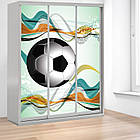Шафа купе Футбол, дитяча шафа купе 2/3/4 двері, шафа для одягу фотодрук, фото 3
