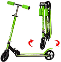 Дитячий самокат 2-х колісний SR 2-005-GRB з підніжкою Салатовий, фото 2