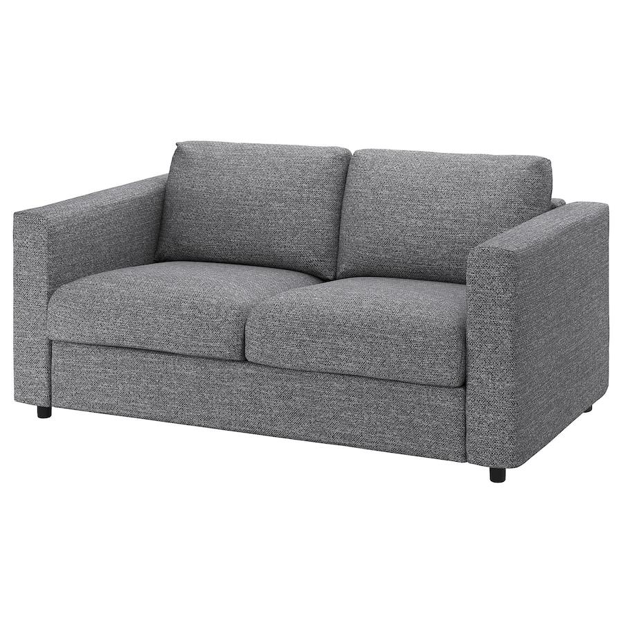 Диван 2-місний IKEA VIMLE Сіро-чорний Lejde Ширина - 171 см 394.344.03