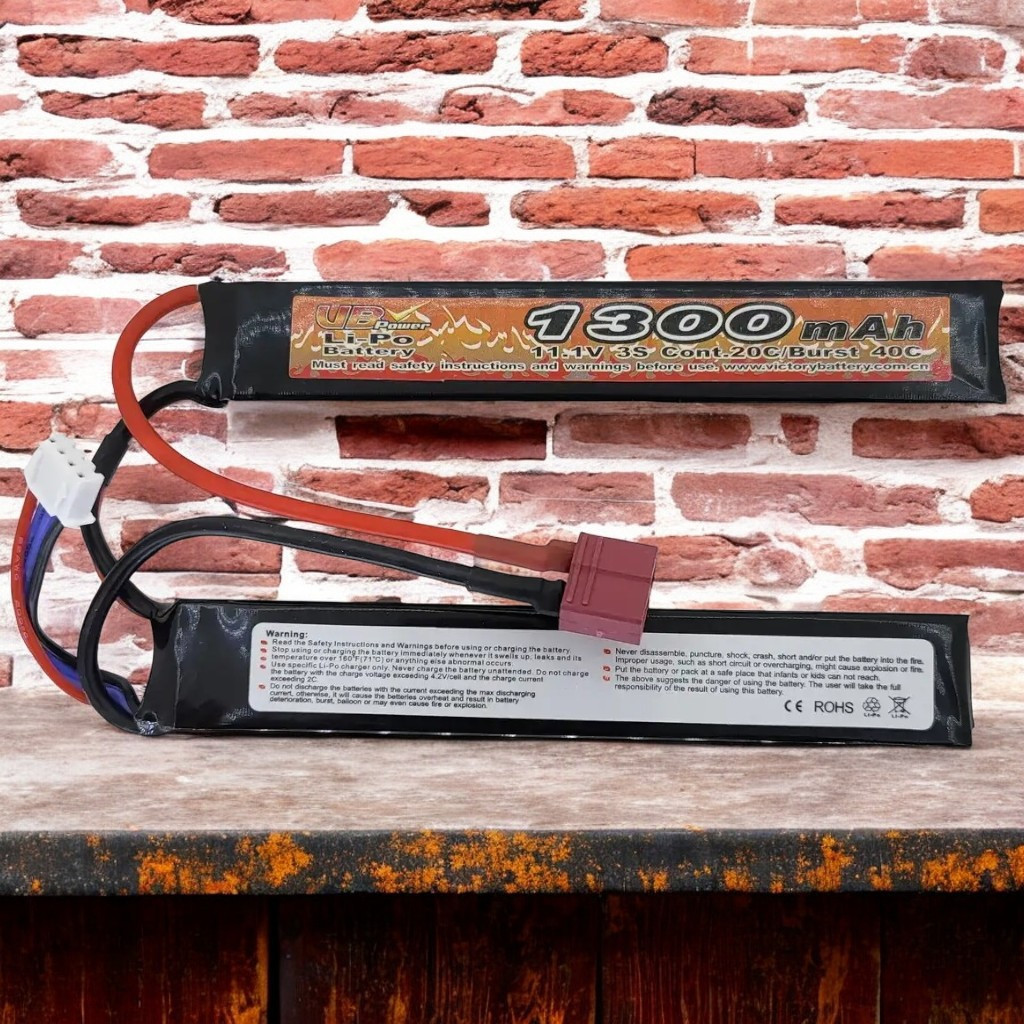 Акумулятор Li-Po 11.1V 1300mah-2+1 stick 20-40C нунчаки Т-конектор (VBPower) (для страйкболу)