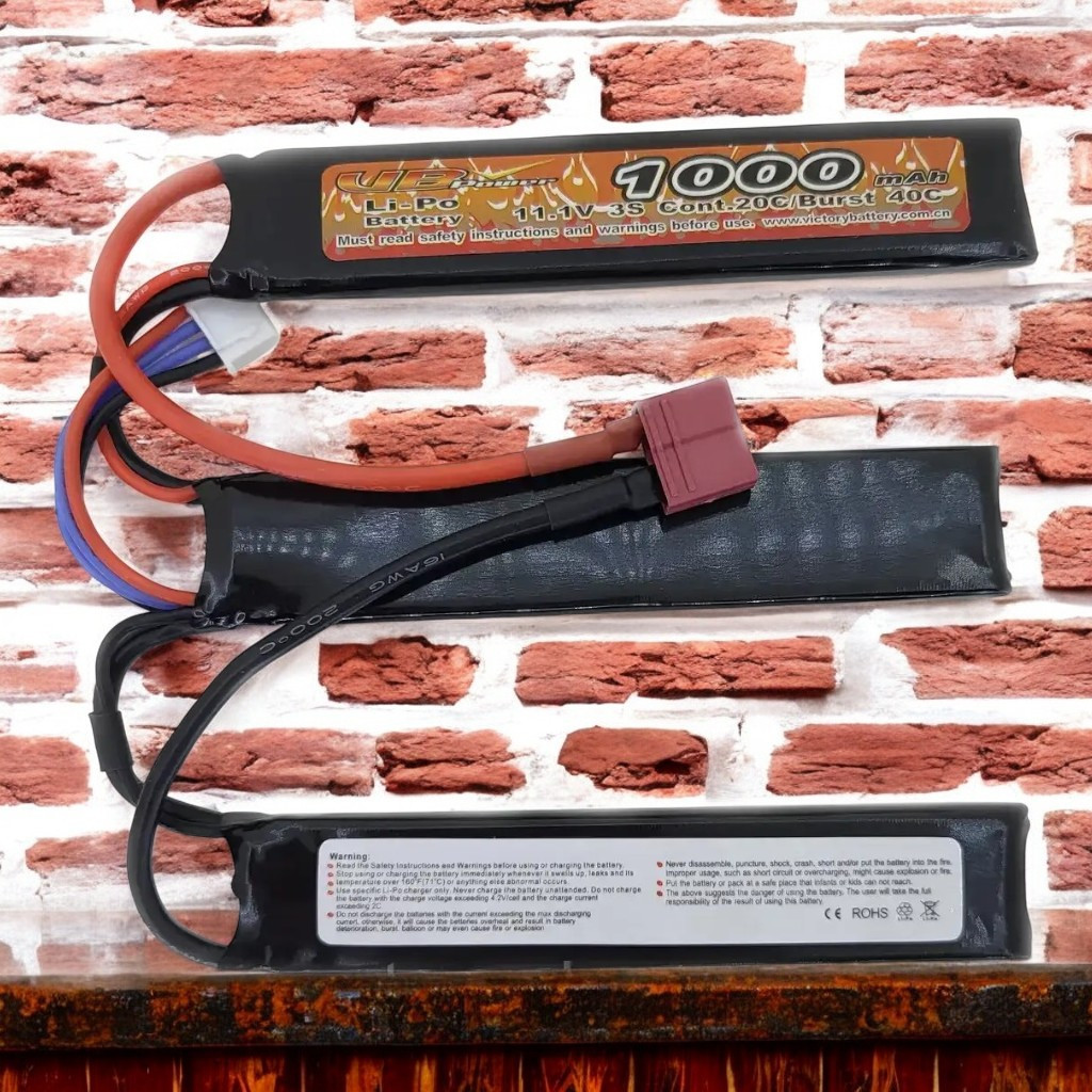 Акумулятор Li-Po 11.1V 1000mah - нунчаки 20-40C Т-конектор (VBPower) (для страйкболу)