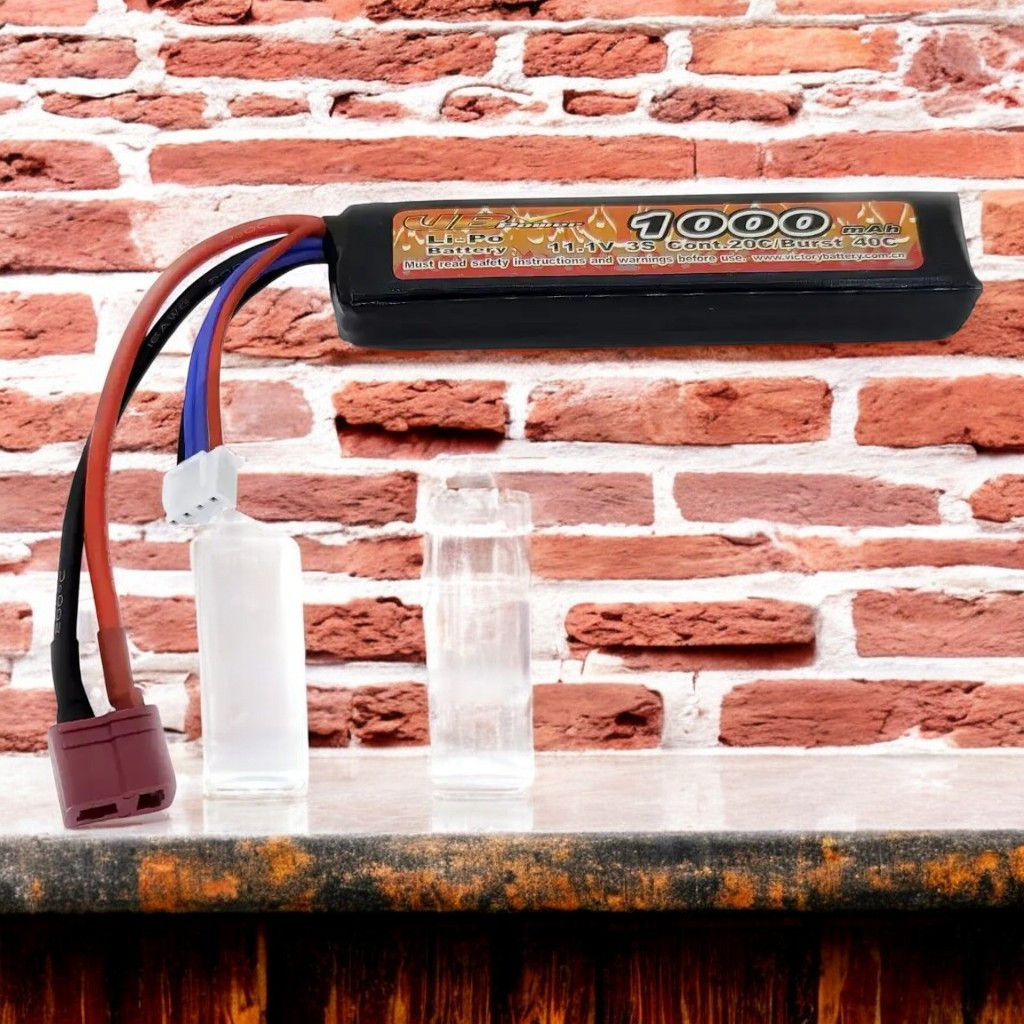 Акумулятор Li-Po 11.1V 1000mah - stick 20-40C моноблок Т-конектор (VBPower) (для страйкболу)