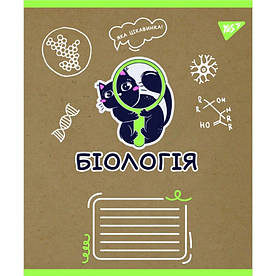 Предметний зошит шкільний в клітинку 48 аркушів Yes, біологія