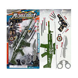 101-4 Військовий набір автомат, пістолет, патрони на присосках, аксесуари, на аркуші