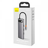 Usb концентратор baseus хаб hdmi usb хаб baseus hub macbook hub type c hdmi gray, фото 3
