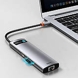 Usb концентратор baseus хаб hdmi usb хаб baseus hub macbook hub type c hdmi gray, фото 7