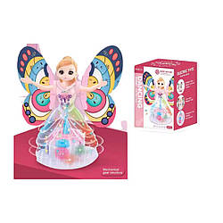 368 DL Лялька з крилами музична зі світлом на батарейках