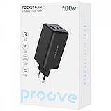 Компактний зарядний пристрій на 100 вт компактна зарядка usb c для ноутбука зарядка з кількома портами, фото 3