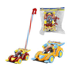 346 Каталка машинка на паличці, 2 кольори, у пакеті