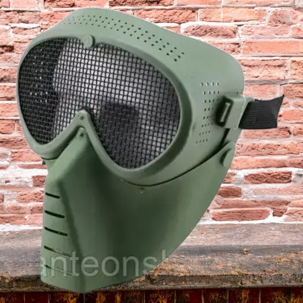 Маска-сітка V1 плетенка Olive (для Airsoft, Страйкбол)