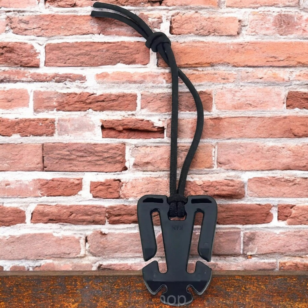 Карабін тактичний, фіксатор універсальний для Molle Black