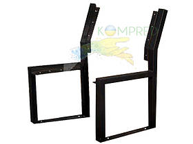 Боковини комплект до лавки ЛЕРА зі спинкою без підлокітників тр60х40  60х600х915мм  чорний Kompred OL696/0