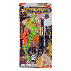 398 С-47 Зброя набір лук, стрілели, списолет 3 снаряди на присоску, планшет. 57,5*28,5см