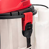 Будівельний пилосос електричний Worcraft VC12-25, 25л, миючий, фото 5