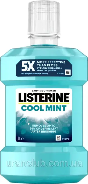Ополіскувач для ротової порожнини Listerine Лістерин Експерт Захист ясен 1000 мл після чищення зубів для зубів