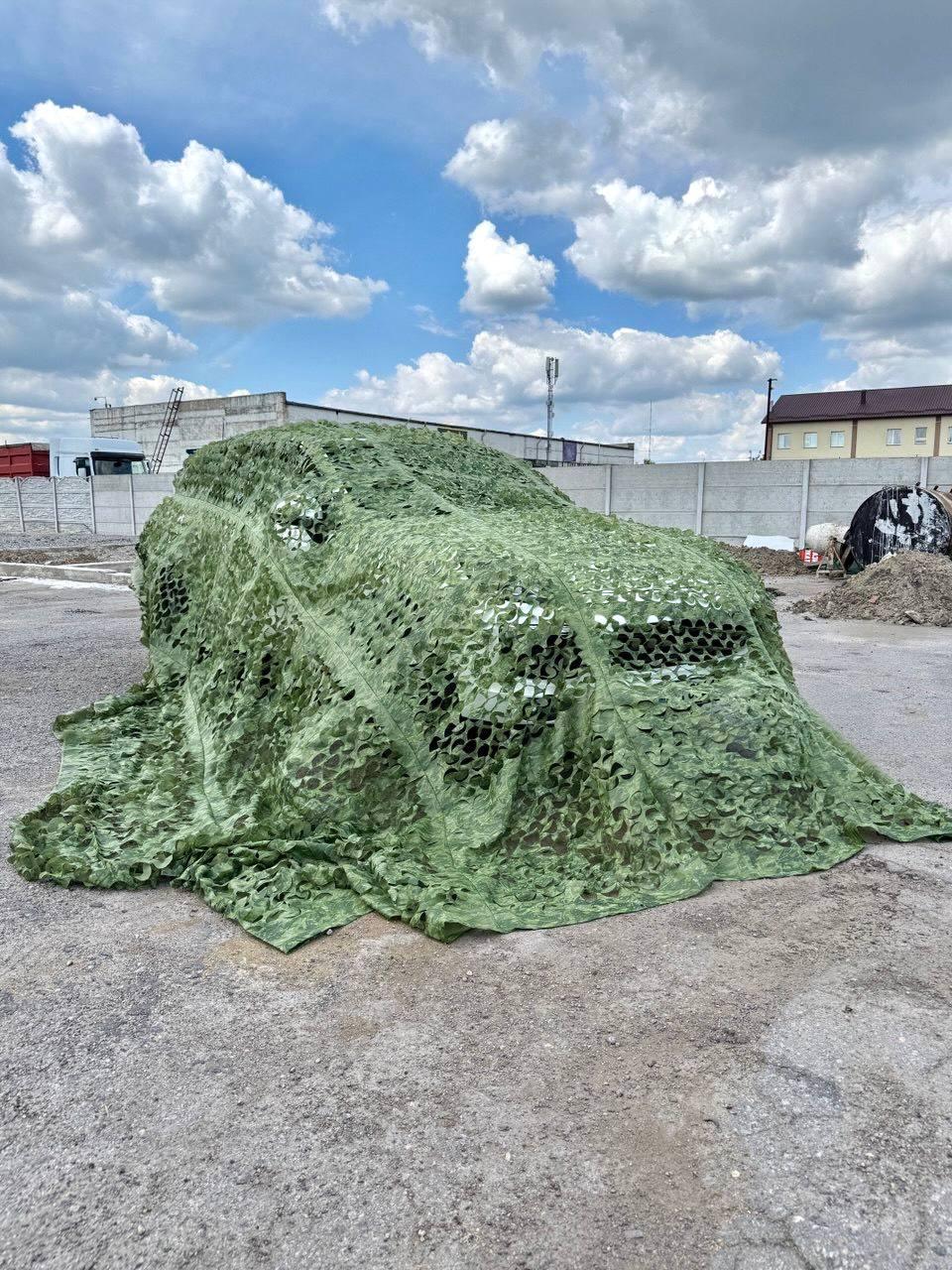 Маскувальна сітка зелена весна літо для автомобіля, пікапа, позашляховика та техніки. Зелена трава