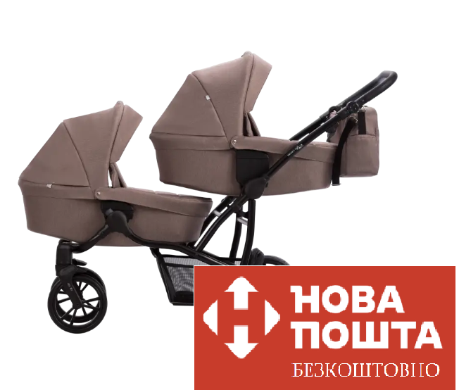 Коляска для двійні Bebetto B 42 (21) бежева