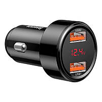 Автомобільний зарядний пристрій Baseus Magic Series Dual QC Digital Display 45W Black, фото 6