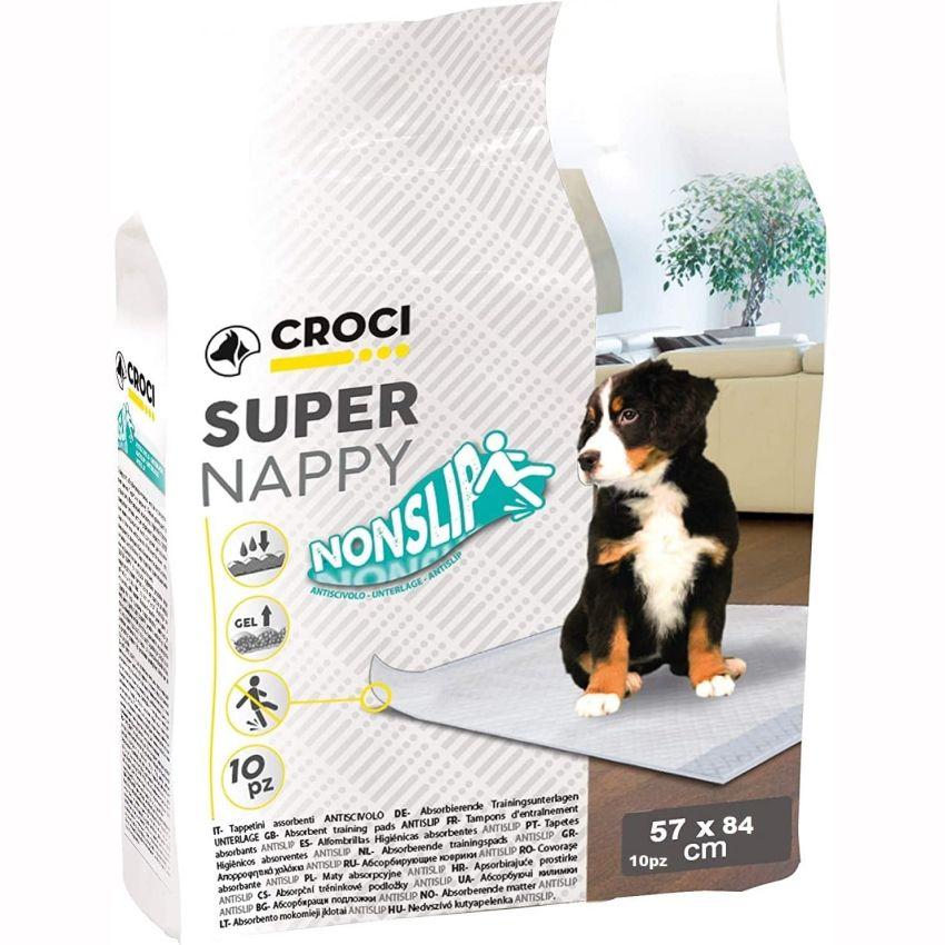 Одноразові пелюшки для собак 57*84 см Croci Super Nappy Nonslip антиковзні 10 шт/уп