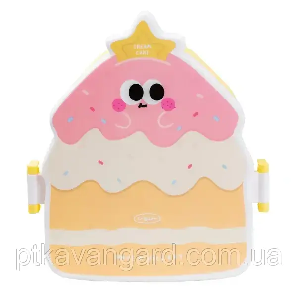 Дитячий ланч-бокс зі столовими приладами Cake (розмір 20х18х8 см, пластиковий), фото 1