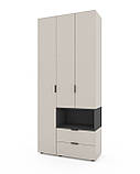 Шафа Home A002R 1000х420х2300 ЛДСП Кашемір - Антрацит, фото 3