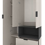 Шафа Home A002R 1000х420х2300 ЛДСП Кашемір - Антрацит, фото 4