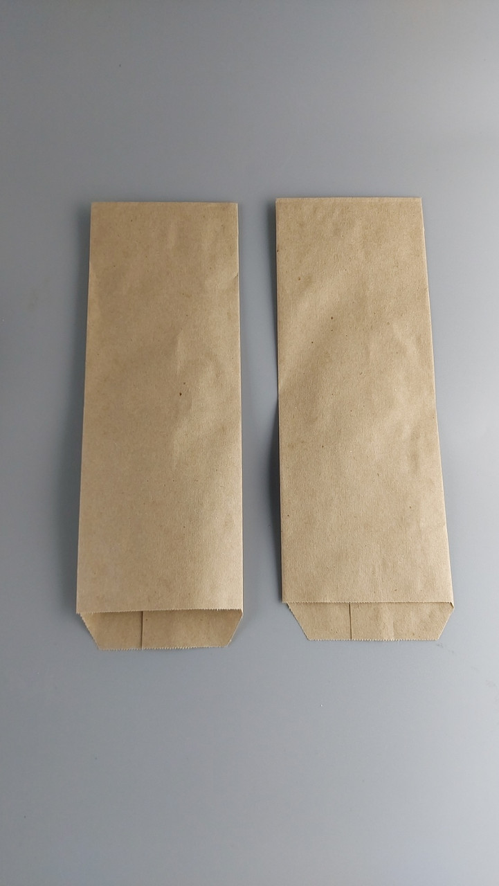 Бумажные пакеты саше 8 см*23см коричневый (100 шт), фото 1