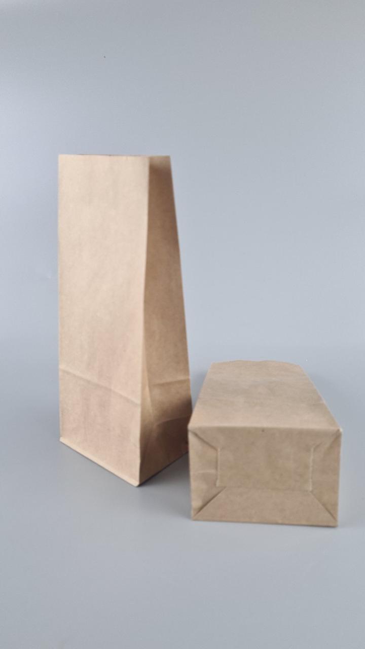 Пакет с дном бумажный 21,5*9*6,5 коричневый №12 (25 шт), фото 1