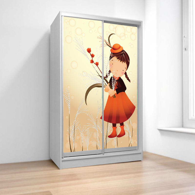 Шафа купе з дівчинкою Принцеса Дрема, дитяча шафа купе 2/3/4 двері, шафа для одягу фотодрук, фото 1