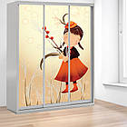 Шафа купе з дівчинкою Принцеса Дрема, дитяча шафа купе 2/3/4 двері, шафа для одягу фотодрук, фото 3