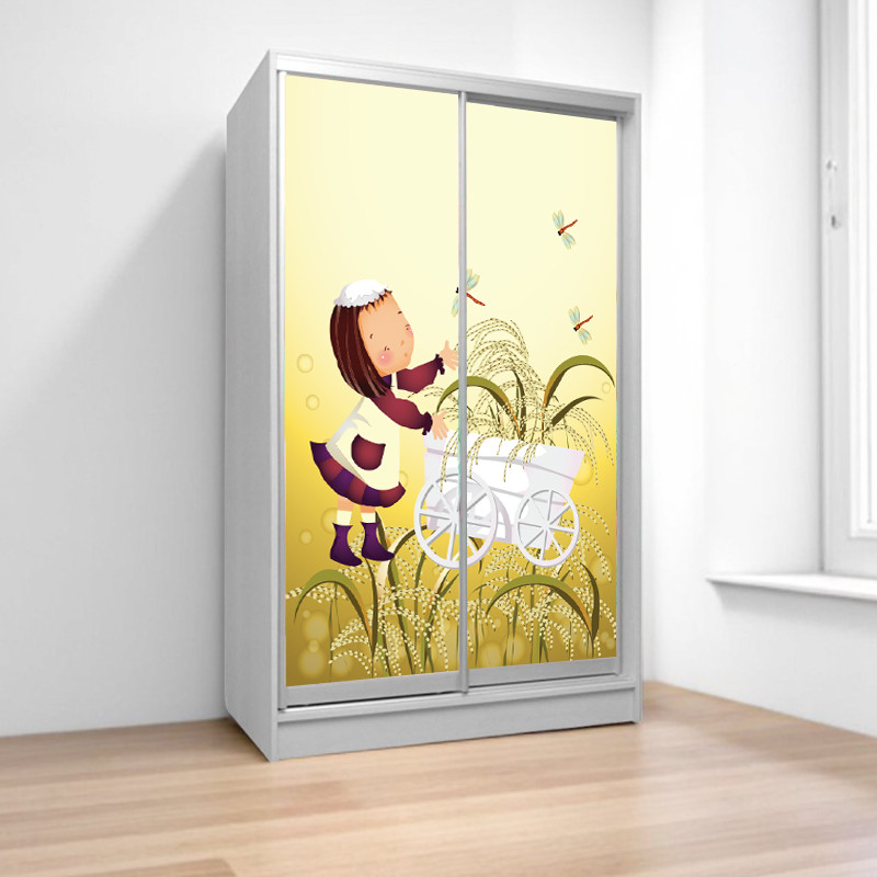 Шафа купе з дівчинкою Принцеса Дрема, дитяча шафа купе 2/3/4 двері, шафа для одягу фотодрук, фото 1