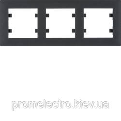 Рамка 3-на горизонтальна, Lumina-Intens, чорна (WL5733)
