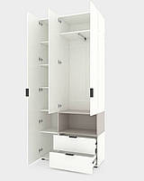 Шафа Home A002R 1000х420х2300 ЛДСП Білий Сніг - Кашемір