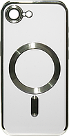Накладка iPhone 16e silver Metal Matte Case Magnetic Ring
