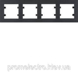 Рамка 4-на горизонтальна, Lumina-Intens, чорна (WL5743)