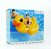 Надувний пліт Intex Каченя 147×147×81 см — жовта качечка для води з ручками, арт. 57556, фото 3