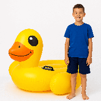 Надувний пліт Intex Каченя 147×147×81 см — жовта качечка для води з ручками, арт. 57556, фото 4