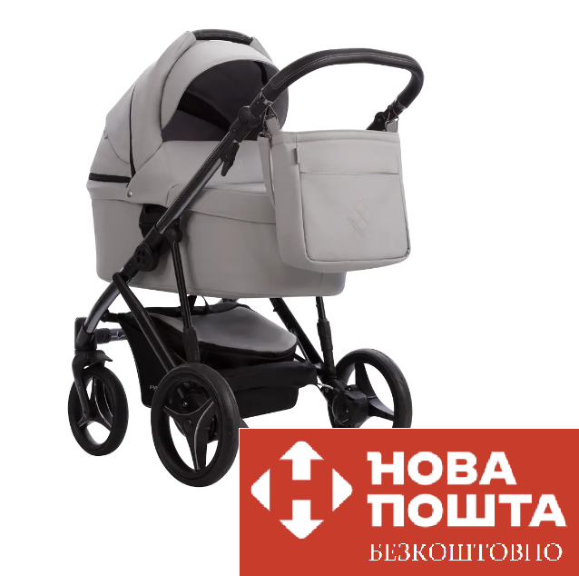 Коляска 2 в 1 Bebetto PASCAL Premium DARK 01 сіра, фото 1